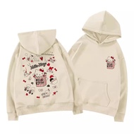Áo Hoodie Hàn Quốc áo có mũ rộng tay dài in hình hello kitty dễ thương mùa thu cho nữ