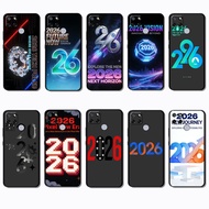 for Realme C1 C2 C3 C11 C12 C15 C17 C20C 21 Logo of 2026 Business Black Border TPU Case | Low-Key & 