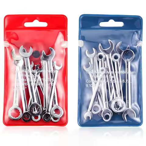 20pcs Mini Wrench Set Metric SAE Ignition Wrench Sets Open and Box End Wrench Set Small Wrench Set,