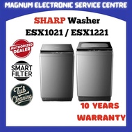 Sharp 10.5kg / 12.5kg Full Auto Top Load Washing Machine ESX1021 / ESX1221 with Smart Filter , Tub C
