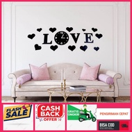 Jam Dinding Love 3d Jam Unik Creative Acrylik