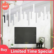 100Pcs/set Acrylic Mirror Wall Sticker Self-adhesive 3D Wallpaper DIY Home Decoration 2*2cm