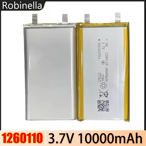 1260110 Battery 3.7V 10000mAh Lithium Polymer Batteries Lipo Li-Po Rechargeable Cells for Power Bank