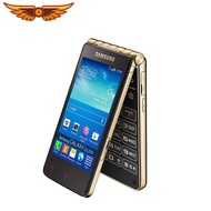 Samsung โทรศัพท์มือถือ Galaxy Golden I9235ปลดล็อค Dual-Core 3.7นิ้ว1.5GB RAM 16GB ROM 8MP ไม่มีฮีบรูพลิกโทรศัพท์มือถือ Android