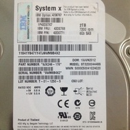 IBM 2Tb SAS 3.5' 7200RPM HDD. P/N: 42D0767