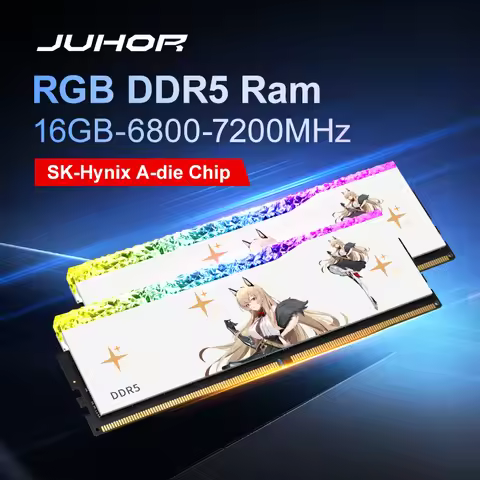 JUHOR RGB Ram DDR5 16GB 6800MHz 7200MHz 8000MHz DDR5 32GB(16GBX2) High Performance Gaming Memoria Ra