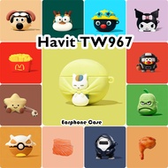 【Case Home】For Havit TW967 Case Cool Cartoon Soft Silicone Earphone Case Casing Cover NO.3