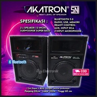 1 Set speaker aktif bluetooth 12 inch 12inch mic buat pengajian karaoke hajatan 2 BOX besar jumbo Akatron Maestro Bass Ngebass