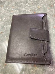 CarrKen日本製灰色真皮防盜銀包(可拆開證件套)