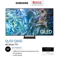 SAMSUNG 75" Q60D QLED 4K Smart TV QA75Q60DA | Brilliant Colours With Quantum Dot TV Pintar 智能电视
