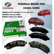 ORIGINAL PERODUA MYVI LAGI BEST (2011-2017) AXIA / BEZZA FRONT DISC BRAKE PAD > 04465-54R10 REAR BRA