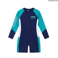(4-12 Year) kids Swimsuit Summer Long-Sleeved Sunscreen One-Piece Swimsuit Boy Swimsuit