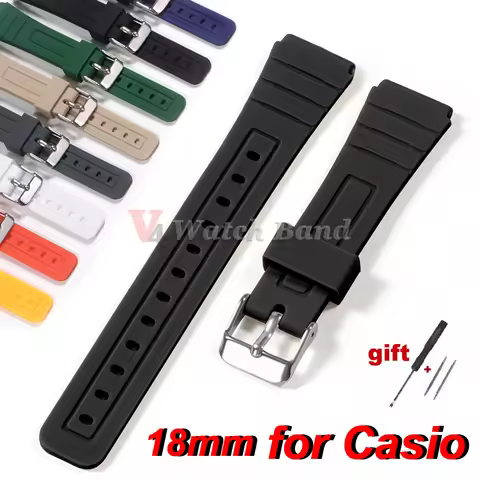 Soft Silicone Watch Band F91W Sport Rubber Bracelet for Casio W800H SGW400 F91W F84 F105/108/A158/16