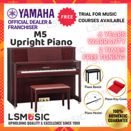 Yamaha M5 Upright Acoustic Piano - New Unit / Open Unit - Matte Satin Mahogany Furniture Piano