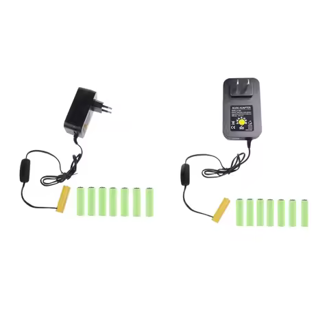 LR6 AA Battery Eliminator Adjustable Power Supply Adapter AC To DC 3V-12V Power Supply Cable Replace