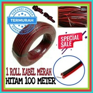 Sale Kabel Merah Hitam 1 Roll 100 Meter Kabel Listrik / Speaker / Led
