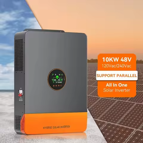 PowMr 10KW 48V Pure Sine Wave Solar Inverter 120Vac/240Vac Split/Single Phase Hybrid Solar Inverter