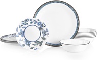 Corelle Vitrelle 18-Piece Service for 6 Dinnerware Set Triple Layer Glass Chip Resistant Lightweight