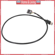 ci USB 9Pin to Type C Cable Anti Shielding Mesh Line Enhances Stability Data Cord