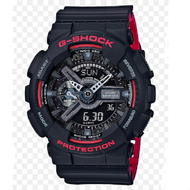 นาฬิกาข้อมือCASIO GSHOCK นาฬิกาข้อมือผู้ชาย สายเรซิ่น รุ่น GA-110HR-1A(Red and black)