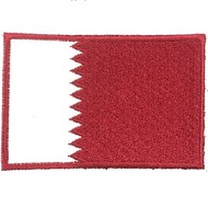 卡達國旗 電繡刺繡背膠補丁 袖標 布標 布貼 補丁 貼布繡 臂章