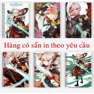 Notebook anime manga game kazuha genshin impact spiral notebook