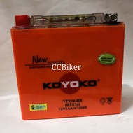 Koyoko G2 Battery YTX14-BS (BTX14) 12V14AH/10HR (cbr, vulcan, zx, shadow, xrv..)