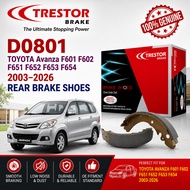 TOYOTA Avanza 1.3 TRESTOR Rear Brake Shoes D0801