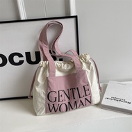 Gentle Woman Thailand Fashion Dumpling Bag 2024 New Casual Letter Printing Contrast Color Shoulder B