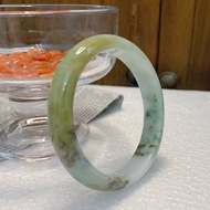 天然翡翠A貨緬甸灑金三彩玉鐲 特色手鐲 送禮