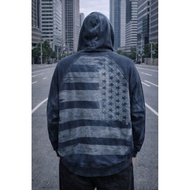(VTG USA / BIG size) Zip Hoodie R0ck st4r shrink size XXL (P77 x L66)