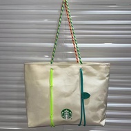 Starbucks กระเป๋าช้อปปิ้ง กระเป๋าถือกระเป๋าสะพาย ผ้าแคนวาส  ใบใหญ่ จุของได้เยอะ ใช้เรียเที่ยวชอปปิ้ง ได้หมด（ขนาด:กว้าง46cm สูง31cm หนา10cm)