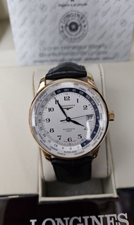 LONGINES 38.5mm 世界時間 18K紅金錶