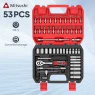 Mitsushi 53PCS maintenance tool socket wrench vehicle tool set Torque wrench toolbox set