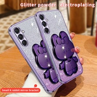 For Samsung Galaxy A24 Case Shockproof Electroplated Back Cover For Samsung A24 Stand Phone Casing