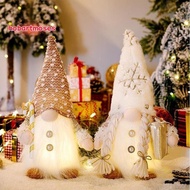 Set of 2 Christmas Gnomes, Lighted Christmas Gnomes Figurines  Plush Xmas Decorations - White Winter