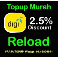 🔥2.5% Discount DIGI🔥 RELOAD / TOPUP (2.5% OFF) RM10 RM20 RM30 RM50 RM100