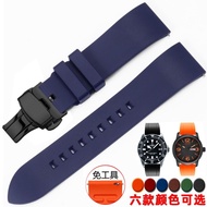 ★New★ Suitable for fluorine rubber watch strap for Rolex Longines Mido Citizen Armani Seiko Silicone Watch Strap 22mm20