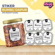Waterproof kitchen spice label sticker
