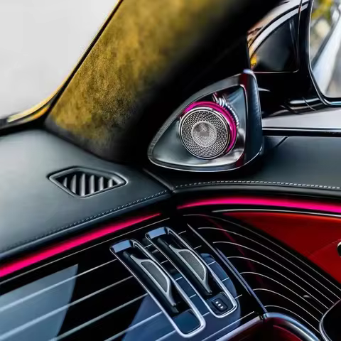 64 Color 4D LED Rotating Tweeter Speaker With LED Ambient Lighting Replacement for Mercedes‑Benz S‑C