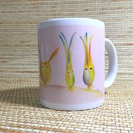 插畫馬克杯 食幸福-蒜頭貓頭鷹