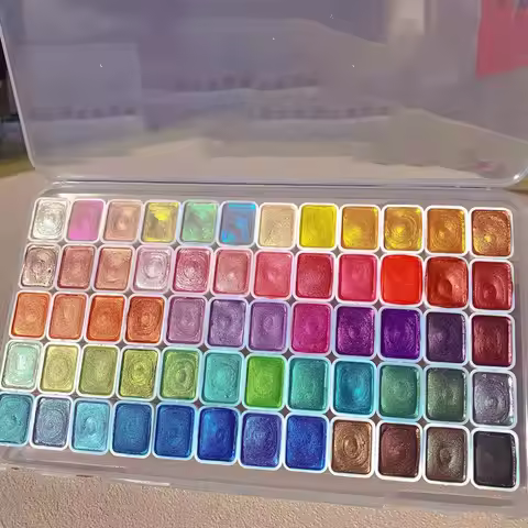 20/24/60Colors Watercolor Painting Pigments Set Flowers Decor Lightfastness Pearlescent Solid Waterc