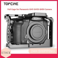 Topcine Camera Cage for Panasonic GH5 GH5S GH5II Aluminium Full Cage with Cold Shoe Mount for Microp