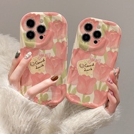 SOFTCASE SILICON CASING MELTING CLEAR SHOCKPROOF PINK FLOWER FOR OPPO A98 A1K A3S A5S A12 A15 A16 A1