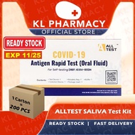 (EXP 2025)[ONE CART 200PCS] [KL PHARMACY] ALLtest saliva antigen test kit Covid 19 Home Test Kit