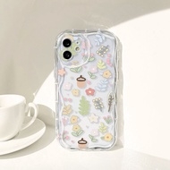 For VIVO Y78 5G Y36 5G Y77 5G Y76 5G Y75 5G S1 Pro VIVO 1935 VIVO 1938 Y20SG Y20A 3D Fashion Cartoon Cute Small Flower Transparent Phone Case Soft Shock-protected Rear Cover