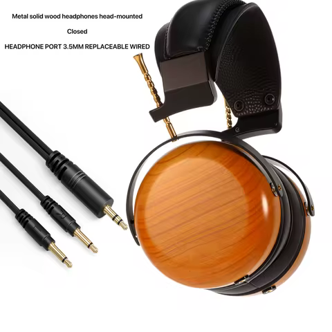 Headphones | Metal wood shell 110mm cavity | 53mm large dynamic ring headphones
