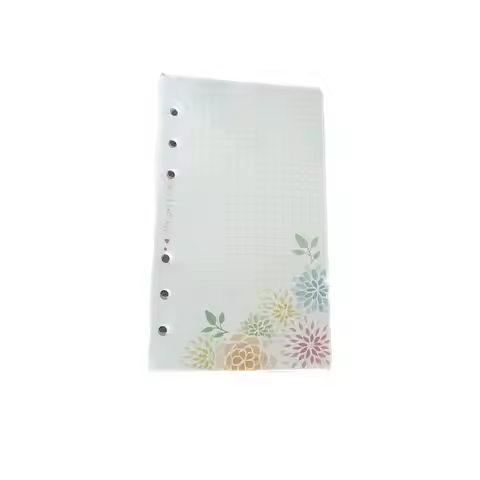 40Sheet A5 A6 A7 Loose-Leaf Refill Paper Cake Flower Inner Refill Spiral Binder Paper Line Grid 6-ho