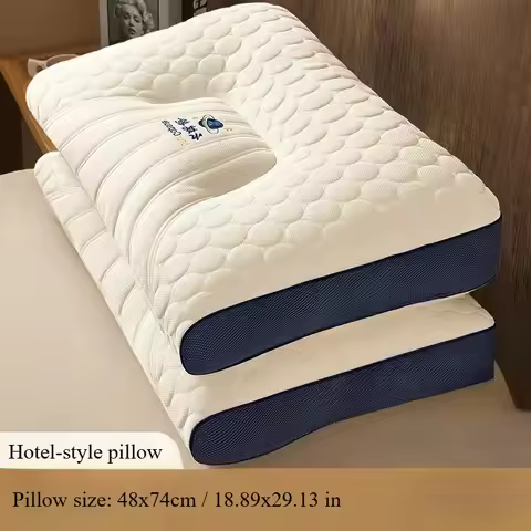Latex filled pillow pillow pillow sleep pillow neck pillow deep sleep sleep aid pillow massage