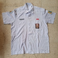 Preloved jumbo high school white school uniform NAU 45/